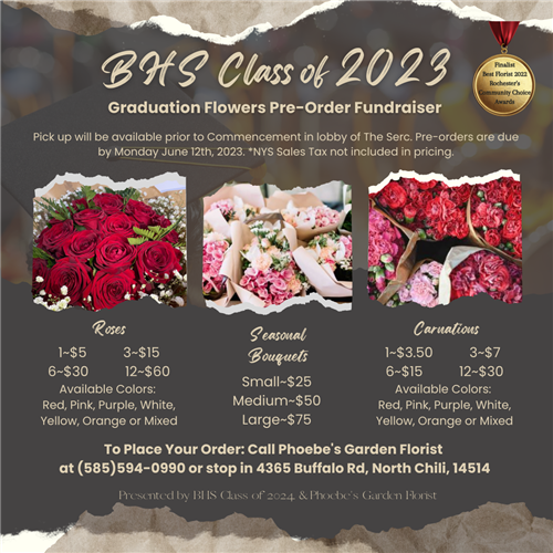 2023 Graduation Flower Sales flyer